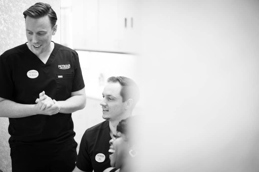 Orthodontist candid photo at Petrous Orthodontics in Royal Oak
