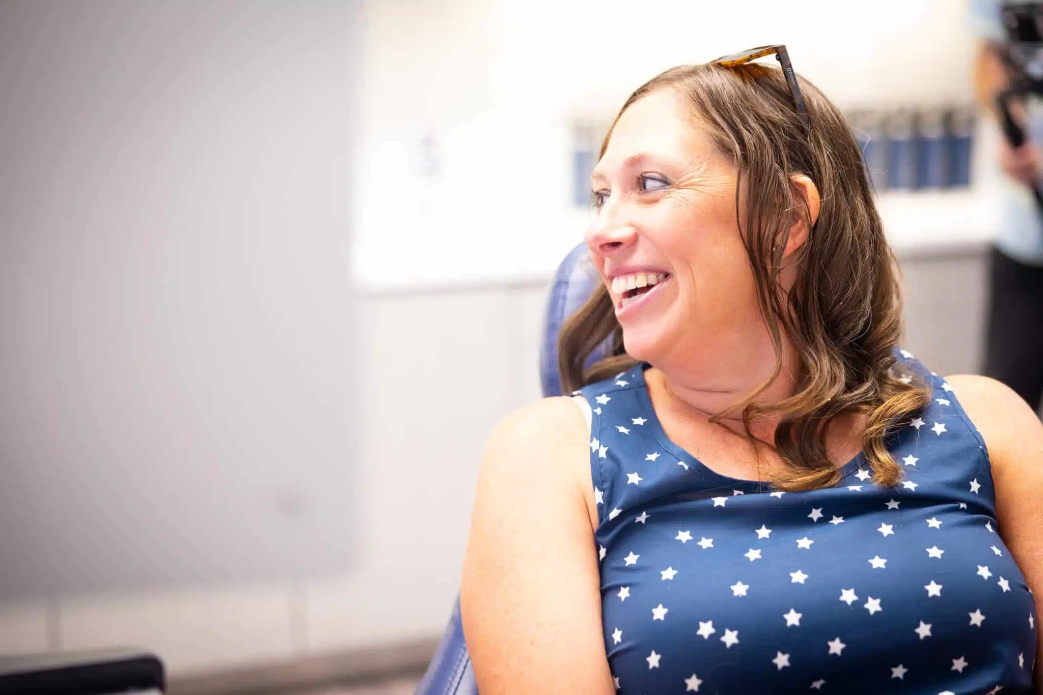 Patient receiving orthodontic treatment at Petrous Orthodontics in Royal Oak, Michigan