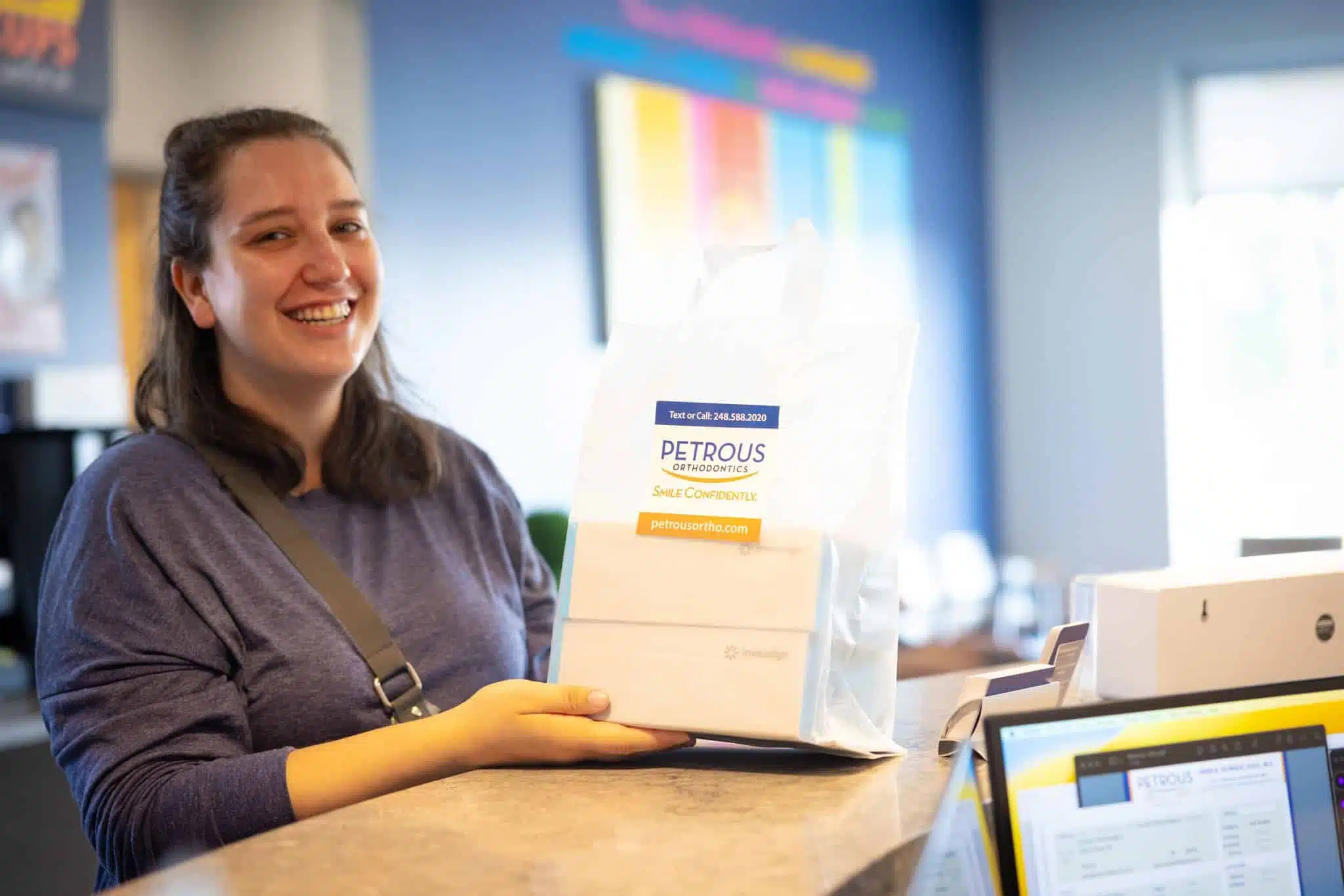 Smiling patient at Petrous Orthodontics in Royal Oak, MI