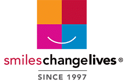 Smiles Change Lives logo footer 20 years