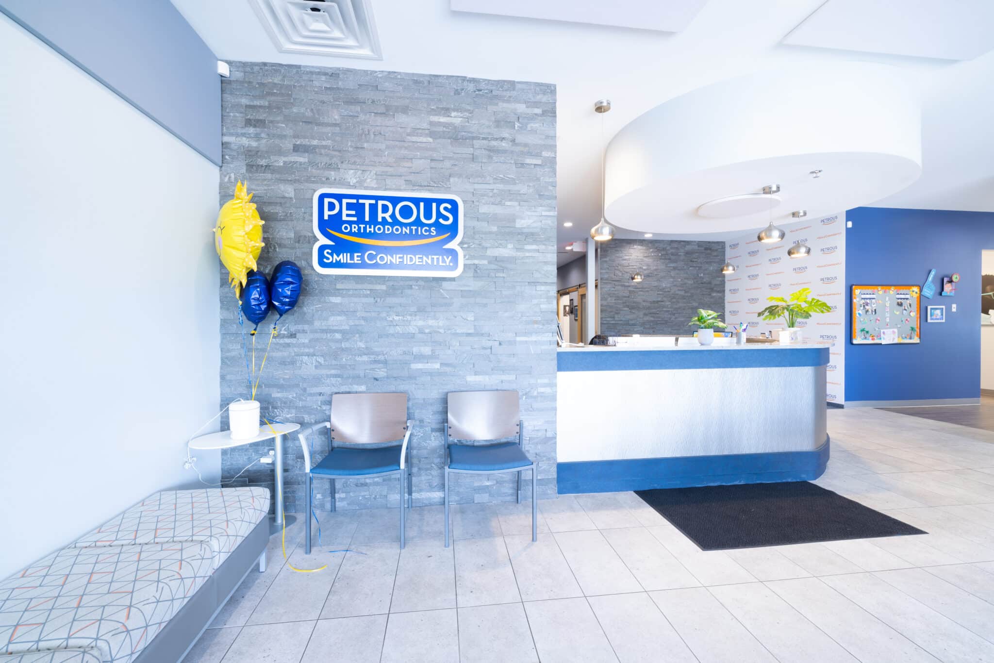 Petrous Orthodontics office with high-tech equipment and typos